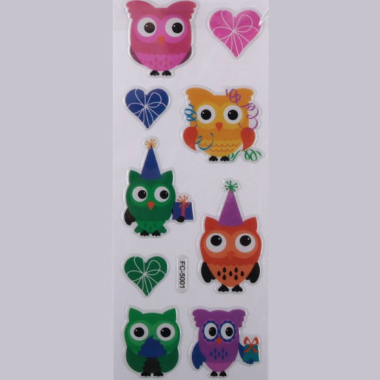 Eule & Herz Face Sticker Aufkleber - FC5001 - Mytortenland